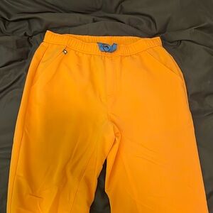 Figs men medium scrub bottom jogger pant orange